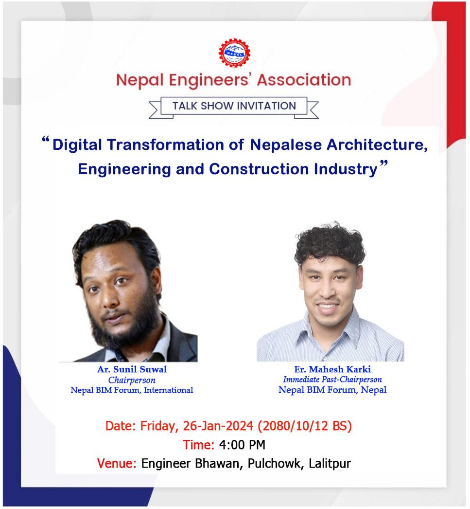 Nepal Engineers' Association Organizes Talk Show in Collaboration with Nepal BIM Forum's cover image